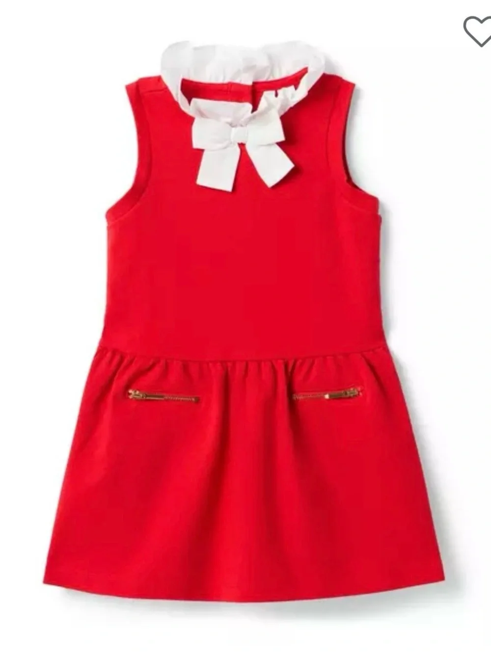 Janie and Jack The Ponte Café Dress in True Red Size 4Y